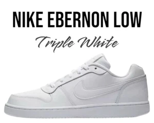Men Nike Ebernon Low Athletic Lifestyle Shoes Triple White AQ1775-100 Size 11.5 - Picture 1 of 8