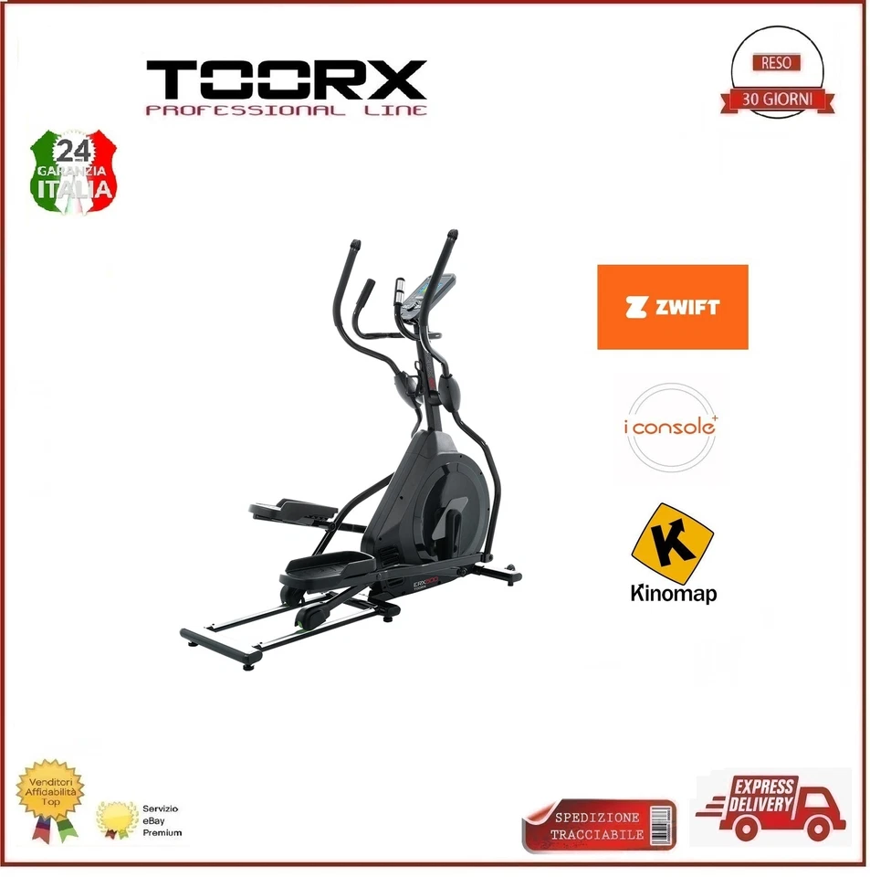 Ellittica TOORX ERX 500 HRC elettromagnetica Volano anteriore 16kg Crono Line