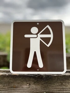 Archery Range Metal Parks & Recreation Sign 6"x6" NEW Bow Hunter Hunting Decor - Picture 1 of 1
