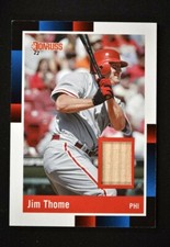 2022 Donruss Retro 1988 Materials Relic #R88M-JT Jim Thome - Phillies