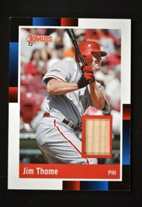 2022 Donruss Retro 1988 Materials Relic #R88M-JT Jim Thome - Phillies