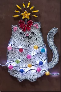 Hágalo usted mismo Kit creativo de arte de cuerdas "Bonito gatito" 7,5"x11,4" / 19,0x29,0 cm - Imagen 1 de 8