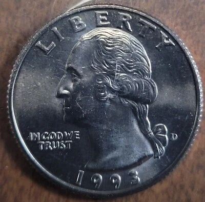 1993-D Washington Quarter  us uncirculated OGP - Image 1 of 4