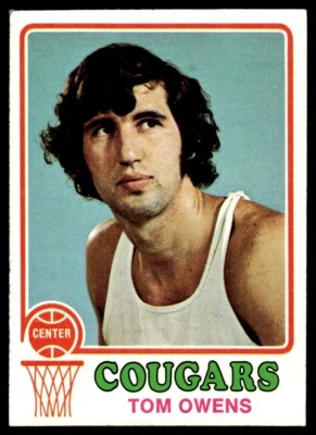 1973-74 Topps Basketball Card Tom Owens Carolina Cougars #189 EX+ - Image 1 of 2