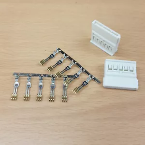 STRAIGHT SATA PC PSU POWER SUPPLY CONNECTOR - WHITE INC PINS - DIY - PK OF 5 - Picture 1 of 5
