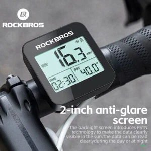 ROCKBROS 2" Bicycle Waterproof large screen odometer Computer GPS Speedometer - Picture 1 of 18