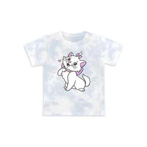 NEW Disney Aristocats Marie Girls Tie-Dye Graphic Tee Shirt Size 6-6X - Picture 1 of 3