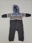 Carter's Baby Boys 1 Pc Jumpsuit, Half Zip With Hood Knit Gray, Blue, 6 Months