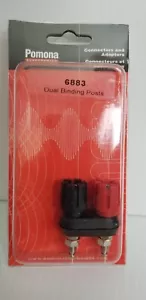 Qty 2 - Pomona 6883 Dual Binding Posts - accepts banana plugs and up to 12 AWG - Picture 1 of 2