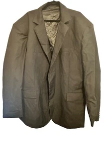 Mens Black Blazer Jacket 58R Classic Fit Button Front Two-Pocket Design NWOT - Picture 1 of 3