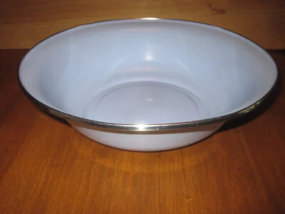 Pottery Barn Enamel on Steel Light Blue 11-3/4" Metal Bowl - Image 1 of 4