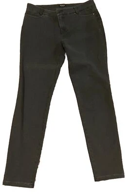 WORTH New York Pantalón Denim Negro Pierna Recta Talla 10 Foto 1 de 2