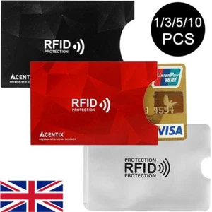 RFID Blocking Card Holder 1/3//5/10 Credit/Debit/Bank Protect Contactless Holder - Picture 1 of 13