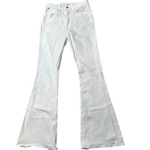 Pantalones de mezclilla acampanados blancos Hudson Heidi para mujer 5 bolsillos, talla 27 - Imagen 1 de 7