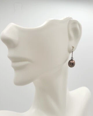 Giani Bernini Sterling Silver Cultured Freshwater Bronze Pearl Teardrop Earrings - Image 1 of 4