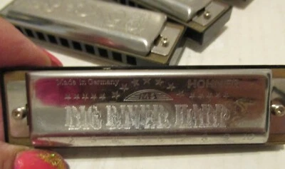 Armónica M. Hohner "Big River Harp" - 4 disponibles - 1 cada uno - B, Db, E, Eb Foto 1 de 4