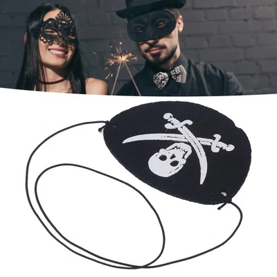 24x Pirate Eye Patch Skull Knife Pattern Tear Resistance Halloween Eye Patch - Image 1 of 4