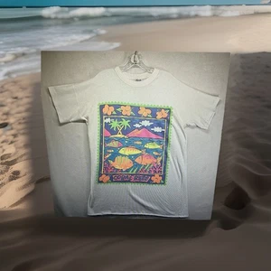 Vintage Single Stitch Sleeping Damen T-Shirt super bunt Korallenriff Grafik - Bild 1 von 15