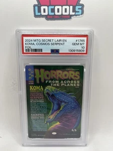 2024 MTG SECRET LAIR DROP FOIL #1765 KOMA, COSMOS SERPENT PSA 10 Gem Mint - Picture 1 of 2