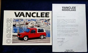 Vanclee Mungo Prospekt + Anschreiben - Picture 1 of 5