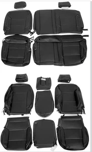 Leather Seat Cover Kit Compatible with 2014-2018 Chevy Chevrolet Silverado LT... - Picture 1 of 1