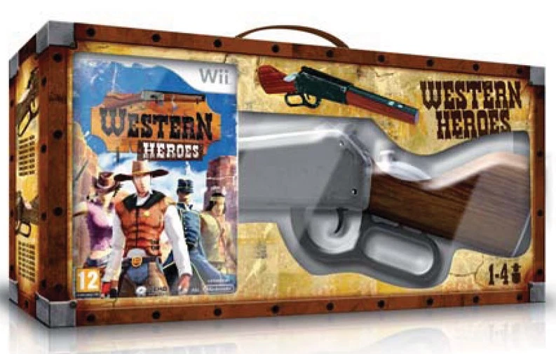 WII Western Heroes + fucile Whinchester UFFICIALE ITALIA - Immagine 1 di 1