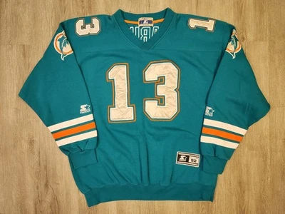 Sudadera De Colección Miami Dolphins Dan Marino Starter Talla Para Hombre XL Cuello Redondo  Foto 1 de 4