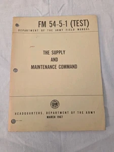 1967 TM 54-5-1 Tech MANUAL The Supply And Maintenance Command  Vietnam Era TEST  - Bild 1 von 5