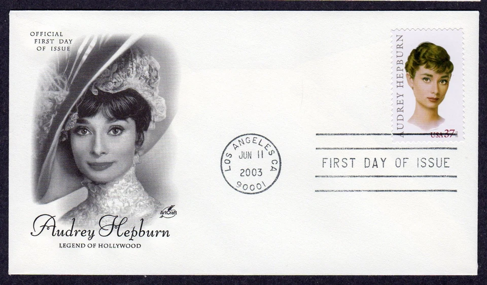 2003 Hollywood Legend AUDREY HEPBURN (Scott 3786) - Artcraft FDC TC517 - Image 1 of 1