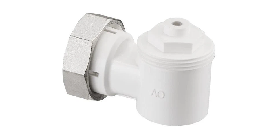 Oventrop Winkeladapter für Ventil-Heizkörper weiß - Bild 1 von 1