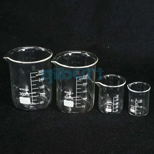 Vaso de forma baja 5/10/25/50/100 ml laboratorio G3.3 vidrio borosilicato pared pesada - Imagen 1 de 16