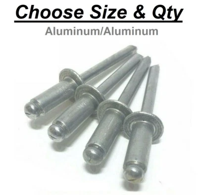 All Aluminum Pop Blind Rivets Dome Head (Choose: 3/32" 1/8" 5/32" 3/16" 1/4" ) - Image 1 of 4