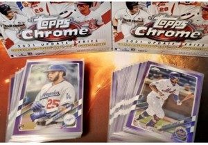 2021 Topps Chrome Update 'PURPLE REFRACTORS' - Pick Complete Your Set #1-100