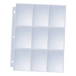 Pack 9 Pocket Page Protector, Trading Card Sleeves Pages Baseball for 3 36 - Picture 1 of 8