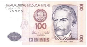 Peru one hundred intis 1987 - Picture 1 of 2