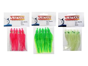 Nacsan Octopus Skirts 4.5cm Lumo Qty 5 - Picture 1 of 1