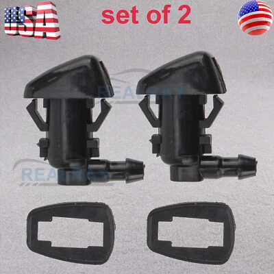 Pair For Ford Focus 2008 2009 2010 2011 Windshield Washer Wiper Spout Nozzle Jet - Image 1 of 4