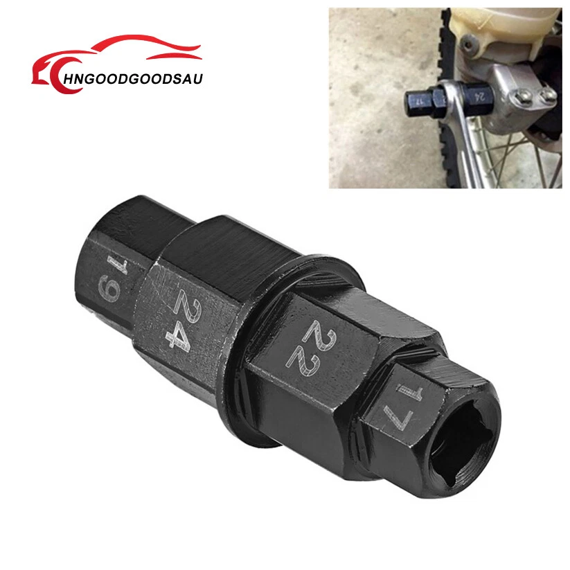 Motorcycle Front Rear Wheel Axle Hex Spindle Driver Removal Tool 17 19 22 24mm - Image 1 of 4