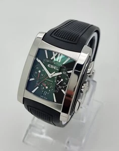 Ebel Brasilia Chronograph Gents 38x47 mm 1215783 STEEL WATCH B&PS - Picture 1 of 7