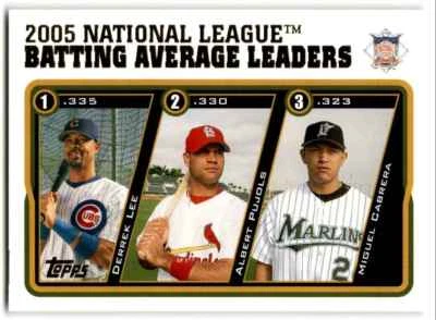 2005 Topps Updates & Highlights Derrek Lee/Albert Pujols/Miguel Cabrera Chicago - Image 1 of 2