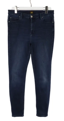 LEE Scarlett High Jeans Women's W33/~L29 Slim Fit Dark Blue Zip Fly Stretched - Image 1 of 4