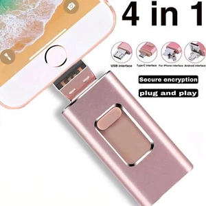 64GB/128GB High-Speed 4-in-1 Multi-Port USB Flash Drive - External Storage Thumb - Picture 1 of 13