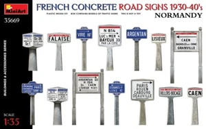 Modellino Miniart FRENCH CONCRETE ROAD SIGNS 1930-40s NORMANDY KIT 1:35 mod... - Imagen 1 de 1