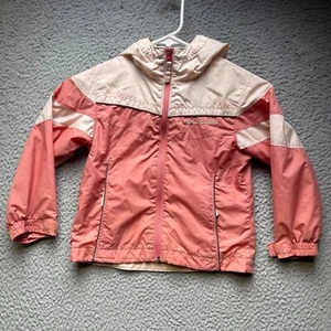 Columbia Jacket Youth Girls Size 4/5 Pink Full Zip Hoodie Windbreaker - Picture 1 of 14