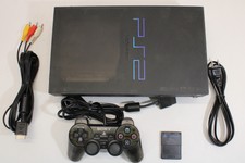 Sony PS2 SCPH-50000 Clear Black Fat Console Cont AC AV Japan Import PS2 2PC130