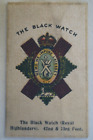 Regimental Badges Crests British Army Antiquarian Silk Card The Black Watch