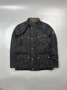 Men's Belstaff Brad Gold Label Wax Motorcycle Jacket Size IT 48 (Y0536) - Picture 1 of 15