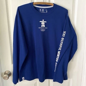 Vancouver 2010 Winter Olympics Long Sleeve Tee Men’s Large Blue Official    - Picture 1 of 13