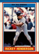 1989 Topps United Kingdom UK Minis #37 Rickey Henderson - NM-MT