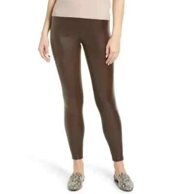 NUEVO CON ETIQUETAS Leggings Nordstrom Imitación Cuero en Marrón Café Talla XL Foto 1 de 4